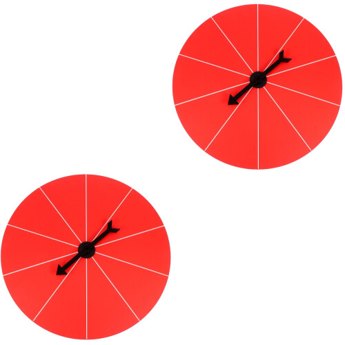 2Pcs Reusable Prize Wheel Draw Game Prop Orange for Educational Play