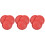 9Pcs Plastic Quail Chick Feeding Plates Red Poultry Feeders Durable 9