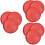 9Pcs Plastic Quail Chick Feeding Plates Red Poultry Feeders Durable 11