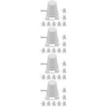 32Pcs White Plastic Clockwork Movement DIY Clay Craft Toy Repair Parts