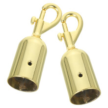 2St Gouden Koordhaak Aluminium Stopper Voor Diverse Gebruik