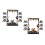 2Sets Paper Birthday Photo Booth Props with Black Gold Frames 4