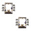 2Sets Paper Birthday Photo Booth Props with Black Gold Frames 8