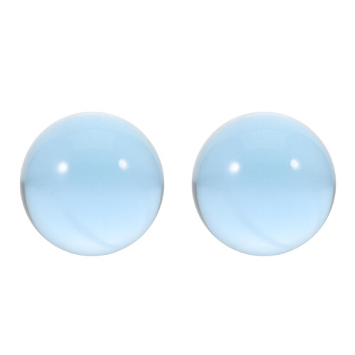 2Pcs Transparent Blue Resin Juggling Balls Professional Acrobatic Tool
