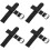 4Pcs Adjustable Black Nylon Watchband Replacement for Men Daily Use 5