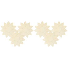 6Pcs DIY Wooden Sunflower Decorations Unpainted Khaki Craft Cutouts