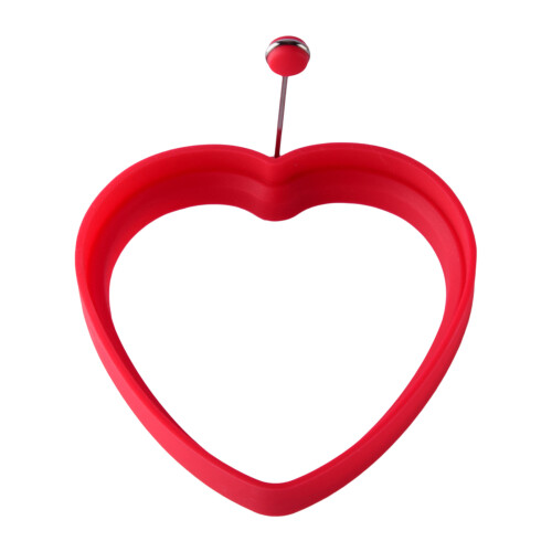(Red) Heart Silicone Egg Mold for Pancakes