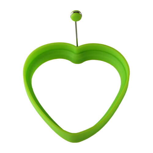 (Green) Heart Silicone Egg Mold for Pancakes