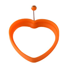 (Orange) Heart Silicone Egg Mold for Pancakes