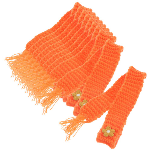 40Pièces Écharpes Mini Orange Ajustables Accessoire Fête Coton 1