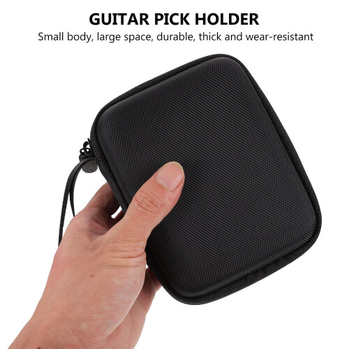 Schwarzer Guitar Pick Case Handlich Für Und E-Gitarren 2