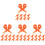 40Pièces Écharpes Mini Orange Ajustables Accessoire Fête Coton 3