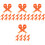 40Pièces Écharpes Mini Orange Ajustables Accessoire Fête Coton 4