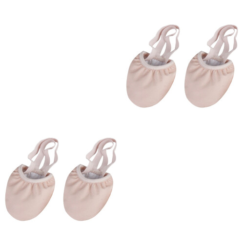 2Paren Paar Dansschoenen Roze Elastiek Half Professioneel En Ademend 2