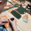 2Pcs Dark Green PU DIY Handbag Kit with Shoulder Bag Making Materials 10