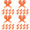 40Pièces Écharpes Mini Orange Ajustables Accessoire Fête Coton 5