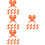 40Pièces Écharpes Mini Orange Ajustables Accessoire Fête Coton 6