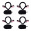 4Sets Soft Black Lamb Costume Accessories Sheep Ears Tail Set 5