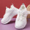 2Paires Baskets Mode Blanches -Terrain Semelles Robustes 4