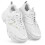 2Paires Baskets Mode Blanches -Terrain Semelles Robustes 9
