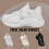 2Paires Baskets Mode Blanches -Terrain Semelles Robustes 11