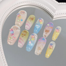 (S) Colorful Gradient Press On Nails - Stage Wear