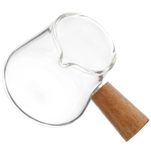 5Pièces Crémier Verre Transparent Bois Pour 1