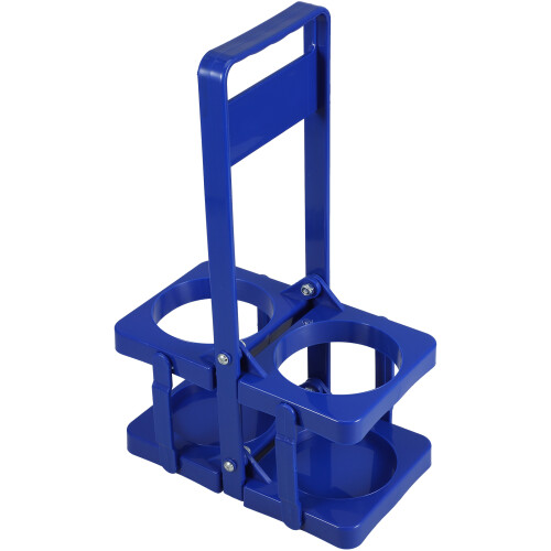 4Pcs Reusable Blue Plastic Beer Basket with Handle Foldable Storage 1