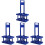 4Pcs Reusable Blue Plastic Beer Basket with Handle Foldable Storage 4