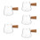 5Pièces Crémier Verre Transparent Bois Pour 10