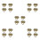 20Pcs Coffee Metal Purse Lock Clasp Replacement for Handbag Use 6