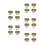 20Pcs Coffee Metal Purse Lock Clasp Replacement for Handbag Use 9