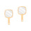 2 Pcs Wooden Handle Handheld Makeup Mirror 4