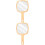 2 Pcs Wooden Handle Handheld Makeup Mirror 5