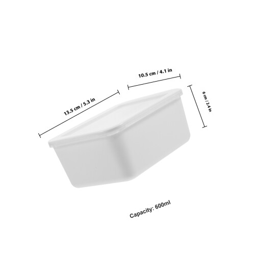4Pcs Reusable Airtight Fridge Storage Boxes White Plastic Food Keeper 1