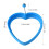(Blue) Heart Silicone Egg Mold for Pancakes 3