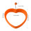 (Orange) Heart Silicone Egg Mold for Pancakes 2