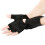 3Pcs Black Exercise Gloves Half Non-Slip Training Wrist Support 4