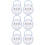 6Pcs Blue Cartoon Baby Pacifier Cases Durable Portable Storage Box 6