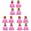 3 Pcs Shuttlecocks For School Racket Rebound Badminton Trainer Pink 3
