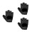 3Pcs Black Exercise Gloves Half Non-Slip Training Wrist Support 8