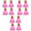 3 Pcs Shuttlecocks For School Racket Rebound Badminton Trainer Pink 4