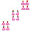 3 Pcs Shuttlecocks For School Racket Rebound Badminton Trainer Pink 6