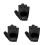 3Pcs Black Exercise Gloves Half Non-Slip Training Wrist Support 9