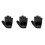 3Pcs Black Exercise Gloves Half Non-Slip Training Wrist Support 10