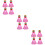 3 Pcs Shuttlecocks For School Racket Rebound Badminton Trainer Pink 9