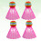 3 Pcs Shuttlecocks For School Racket Rebound Badminton Trainer Pink 10