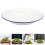 16St Emaille Serveerplaten Witte Retro Stijl 8