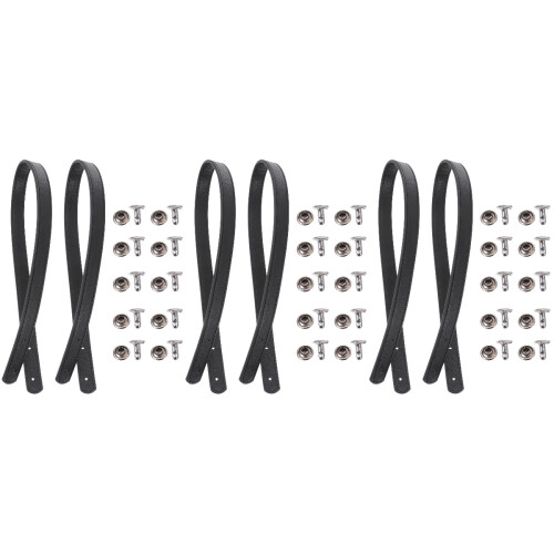 6 Sets Leather Handbag Handles Tote Replacement Straps With Rivets 2