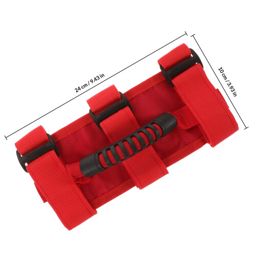 Rood Polyester Auto Dakgreep Handvat Stevig Comfortabel 1